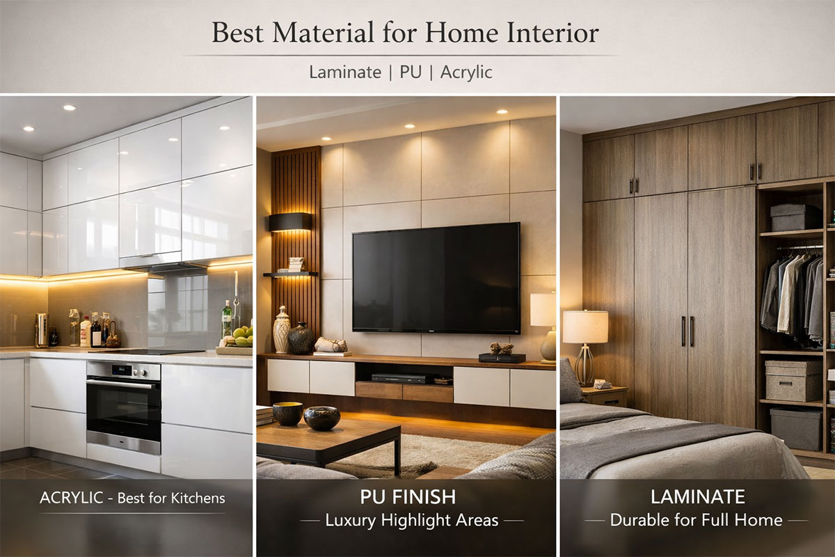 Best Material for Home Interior in Ahmedabad